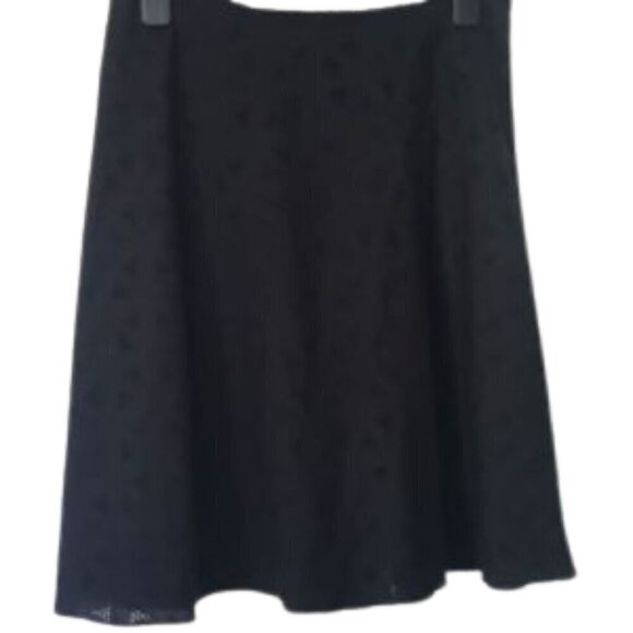 Black eyelet floral pattern Aline Skirt Countrycore  Side zip Size 8 - Picture 3 of 8